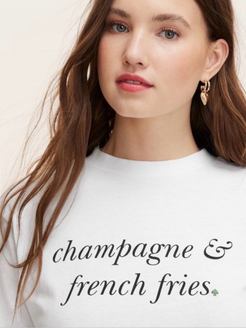 NWT kate spade new york x Target Champagne & French Fries Short Sleeve T-Shirt M